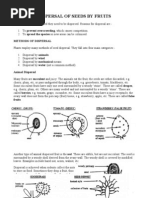 Dispersal of Seeds by Fruits