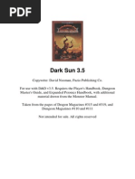 D&D 3rd Edition - Dark Sun Campaign Setting