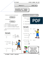 Ecuaciones de Segundo Grado