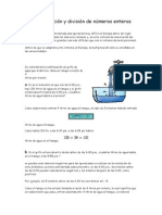 Multiplicación y División de Números Enteros