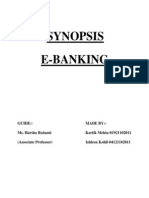 E-Banking Synopsis