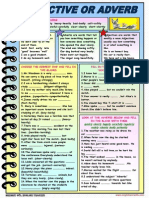 Adjective or Adverb Worksheet With Grammar Explanation