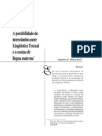 Koch.a Possibilidade de Intercambio Entre Linguistica Textual e Ensino de Lingua Materna