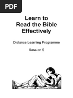 Learn To Read The Bible Effectively: Distance Learning Programme Session 5