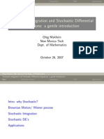 Stochastic Integration and Stochastic Differential Equations A Gentle Introduction