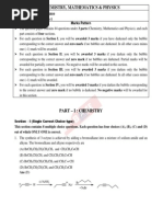 Chemistry, Mathematics & Physics: Class IIT-JEE April, 2010 Solution To Paper I Marks Pattern