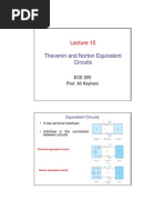 Thevenin and Norton Equivalent Circuits: ECE 205 Prof. Ali Keyhani