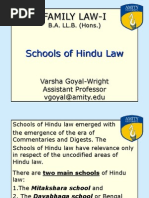 3 Schools of Hindu Law