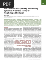 Perspective: Evo-Devo and An Expanding Evolutionary Synthesis: A Genetic Theory of Morphological Evolution