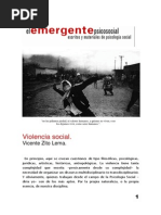 Violencia Social - El Emergente Psicosocial