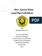 Kelompok 9 PAI 71 Sumber Ajaran Islam Yang Diperselisihkan