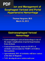 Management of Variceal Hemorrhage