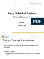 Amity School of Business: Marketing Management - II