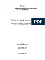 Almansi Flacso Política de Vivienda en Argentina 2005