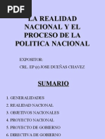 Realidad Nacional y El Proceso de La Politica Peruana