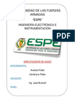 Informe Amplificador de Audio