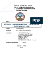 Epoca de La Infeccion Focal y Localizacion Electiva (1910 - 1928) !!!