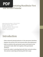 Traits Differentiating Mandibular First and Second Premolar