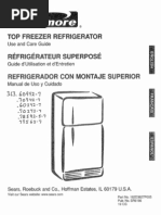 Kenmore Refridgerator Manual