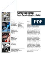 Automotive User Interfaces Human Computer Interaction in The Car