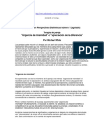 Terapia de Pareja. 'Urgencia de Mismidad' o 'Apreciación de La Diferencia' Por Michael White