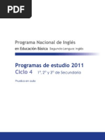 Programa INGLÉS Secundaria2011