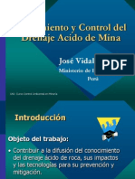 Tratamiento y Control Del Drenaje Acido de Mina - JOSE VIDALON