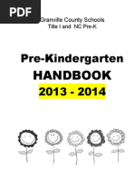 PreK Parent Handbook 2013-2014