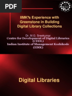 Iimk 'S Experience With Greenstone in Building Digital Library Collections