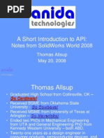 A Short Introduction To API