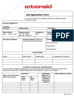 Standard Application Format Aa India Jobs Aug 2012