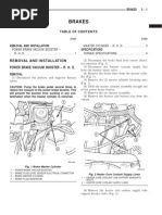 Brakes: Removal and Installation Power Brake Vacuum Booster - R. H. D