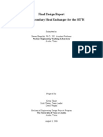 Final Design Report Design of Secondary Heat Exchanger For The HT R