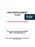 Risk Management Plan Template