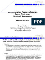 DER Integration Research Program Power Electronics Research Assessment December 2004