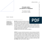 El Modelo Mèdico y La Salud de Los Trabajadores