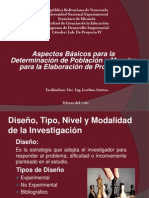 Aspectos Basicos de Poblacion y Muestra para La Elaboración de Proyectos (Unidad II)