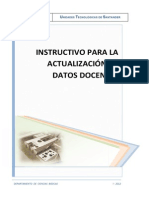 Instructivo Actualizacion - Datos Docente