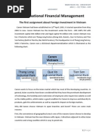 FDI Analysis of Canon Vietnam