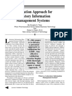 A Validation Approach For LIMS