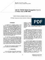 A Propagation Model For Mobile Radio Propagation Loss in An Urban Area at 800 MHZ