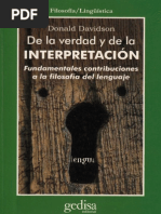 Donald Davidson de Le Verdad y La Interpretaciòn