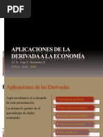 Aplicaciones de La Derivada A La Economía