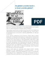 Pensamiento Global y Acción Local o Pensamiento Local y Acción Global