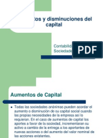 Aumentos y Disminuciones Del Capital