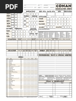 Conan Character Sheet