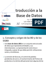 Introducción A La Base de Datos