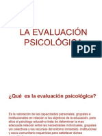 Evaluación Psicologica