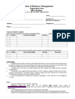 Institute of Business Management: Registration Form MBA (Regular)