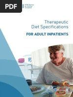 Therapeutic Diet Specifications: For Adult Inpatients